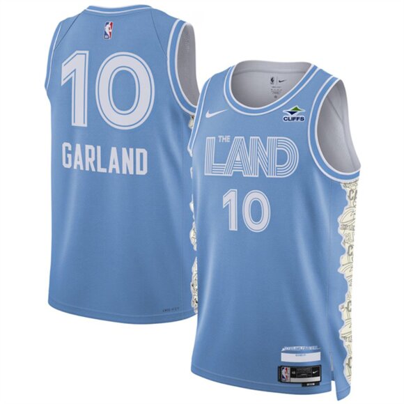 Mens Darius Garland Light Blue Stitched Jersey